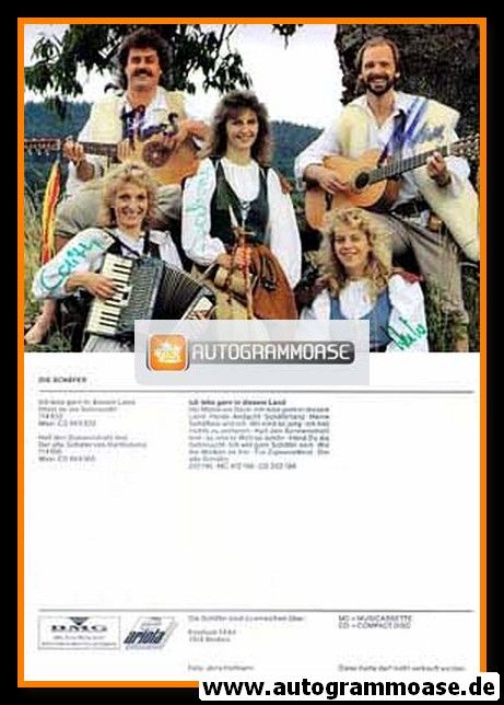 Autogramme Volksmusik | DIE SCHÄFER | 1991 "Ich Lebe Gern In Diesem Land" (BMG Ariola)