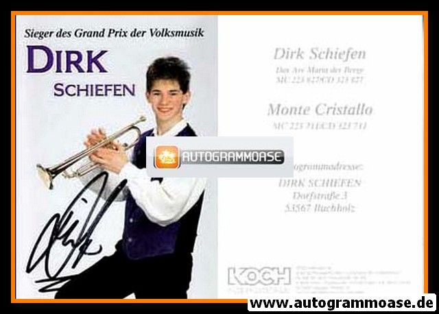Autogramm Trompete | Dirk SCHIEFEN | 1997 "Ave Maria Der Berge" (Portrait Color Koch)