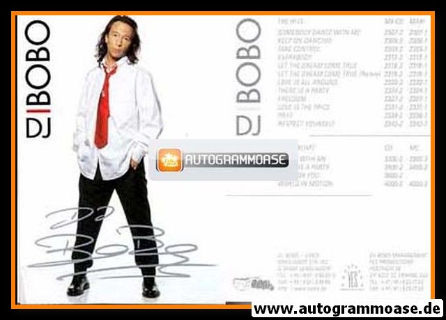 Autogramm Pop | DJ BOBO | 1996 "Respect Yourself" (Portrait Color)