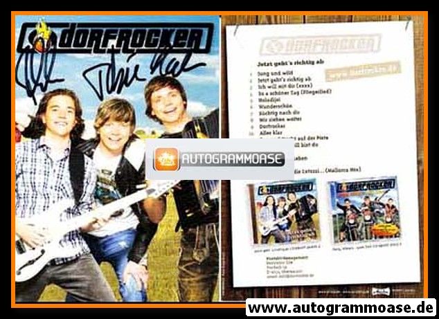 Autogramme Volksmusik | DIE DORFROCKER | 2009 "Jetzt Geht´s Richtig Ab" (Gruppenbild Color Ariola) 1