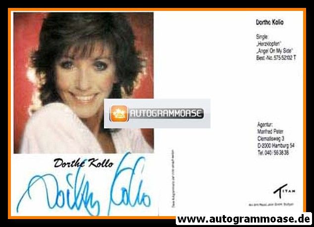 Autogramm Schlager | Dorthe KOLLO | 1989 "Herzklopfen" (Titan)