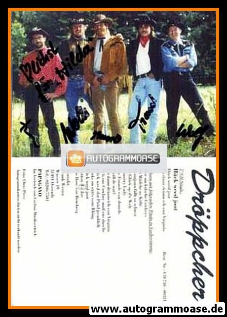 Autogramme Rock | DE DRÖPPCHER | 1995 "Hück Weed Joot"