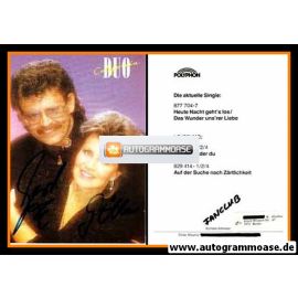 Autogramme Schlager | DUO CALIFORNIA | 1990 "Heute Nacht Geht´s Los" (Polyphon)