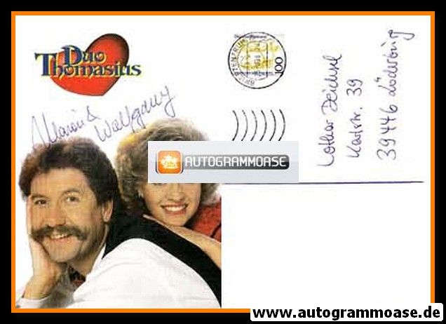 Autogramme Schlager | DUO THOMASIUS | 1990er (Portrait)