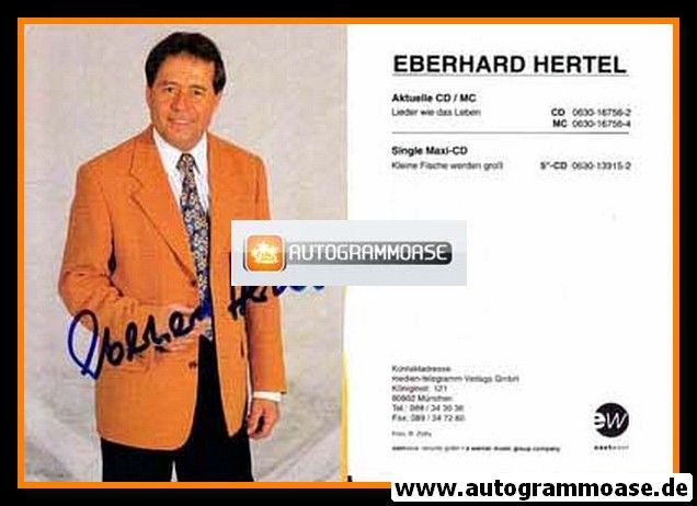 Autogramm Volksmusik | Eberhard HERTEL | 1997 "Lieder Wie Das Leben" (Portrait Color EastWest) 1