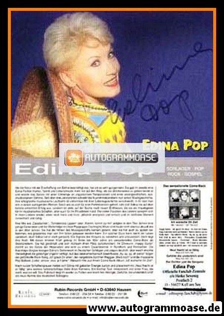 Autogramm Schlager | Edina POP | 1999 "Ich Wünsche Dir Zeit" (Rubin) 1