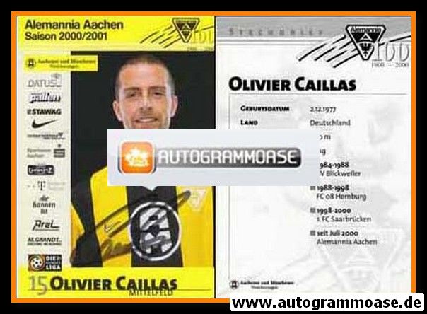 Autogramm Fussball | Alemannia Aachen | 2000 | Olivier CAILLAS