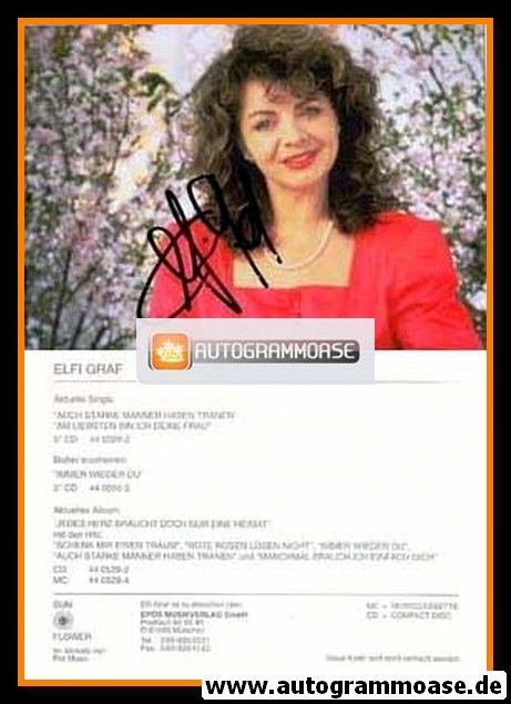 Autogramm Schlager | Elfi GRAF | 1996 "Auch Starke Männer Haben Tränen" (Pilz)