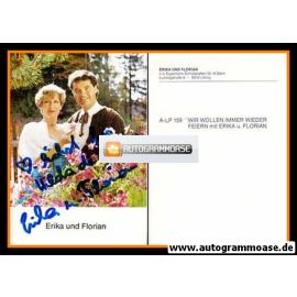 Autogramm Volksmusik | ERIKA + FLORIAN | 1985 "Wir Wollen Immer Wieder Feiern"