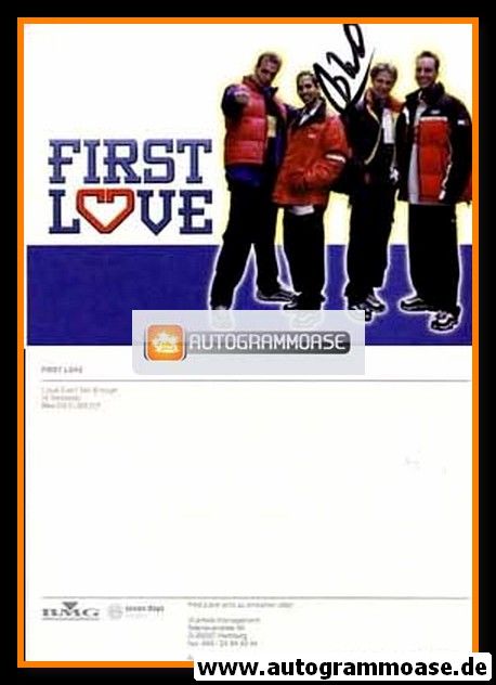 Autogramm Pop | FIRST LOVE | 2003 "I Just Can´t Get Enough"