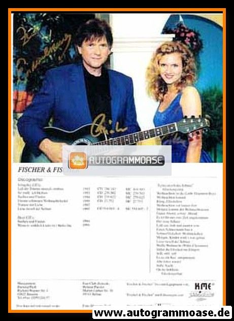 Autogramm Volksmusik | FISCHER & FISCHER | 1997 "Leise Rieselt Der Schnee"