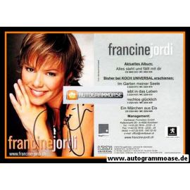 Autogramm Schlager | Francine JORDI | 2003 "Alles Steht Und Fällt Mit Dir" (Koch)