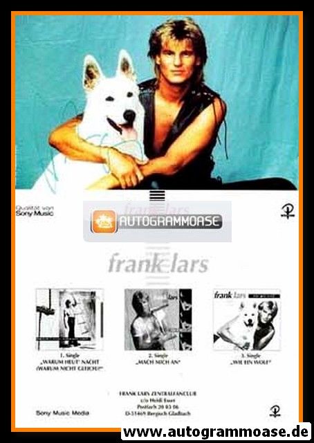 Autogramm Schlager | Frank LARS | 1999 "Wie Ein Wolf" (Portrait Color Sony)