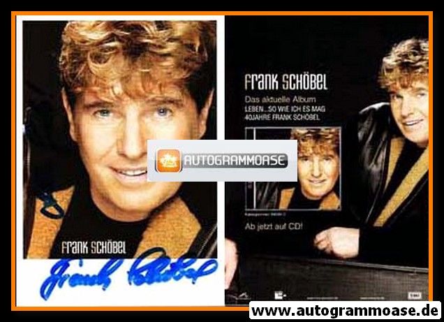 Autogramm Schlager | Frank SCHÖBEL | 2002 "Leben So Wie Ich Es Mag" (Portrait Color EMI)
