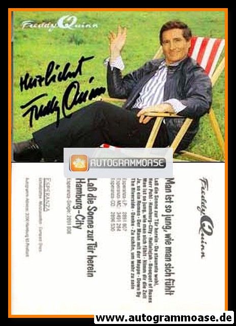 Autogramm Schlager | Freddy QUINN | 1986 "Man Ist So Jung" (Portrait Color Esperanza)