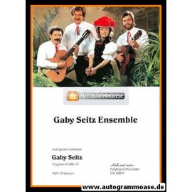 Autogramm Volksmusik | GABY SEITZ ENSEMBLE | 1990er "Geh Mit Mir"