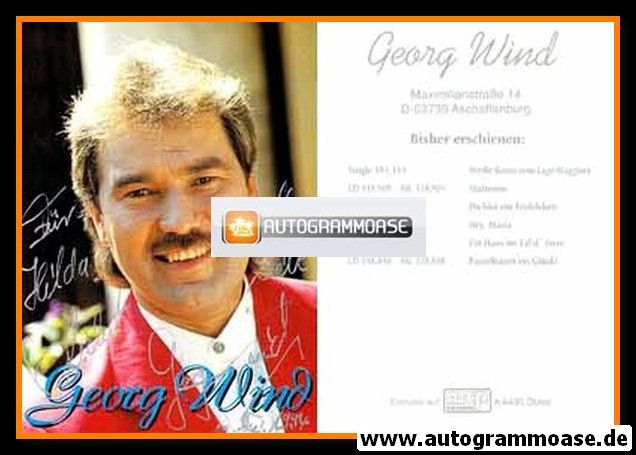 Autogramm Schlager | George WIND | 1995 "Purzelbaum Ins Glück"