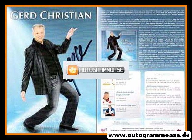 Autogramm Schlager | Gerd CHRISTIAN | 2008 "Zähl Nicht Nur Die Jahre" (PM)