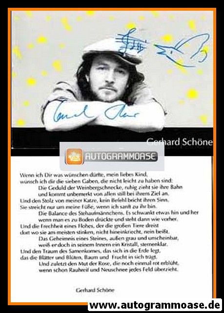 Autogramm Musik | Gerhard SCHÖNE | 1991 "Ich Bin Ein Gast Auf Erden"