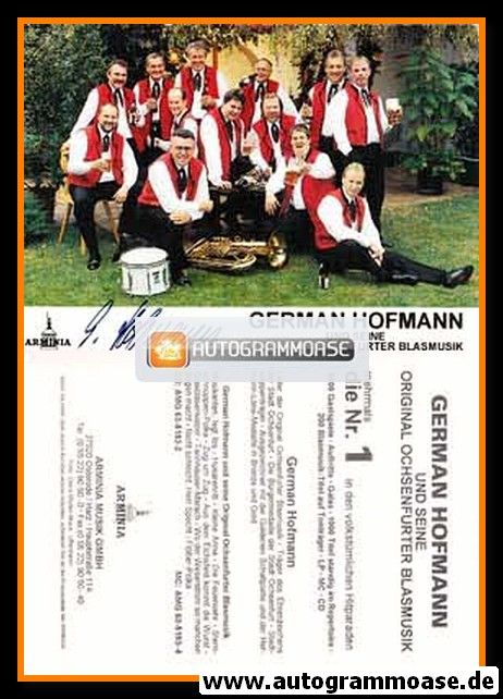 Autogramm Volksmusik | German HOFMANN | 1980er (Arminia)
