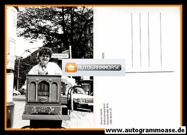 Autogramm Instrumental (Drehorgel) | Gesine UTECHT | 1980er Foto (Portrait SW)