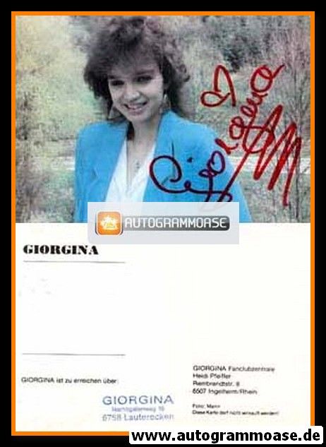 Autogramm Schlager | GIORGINA | 1980er (Portrait Color)