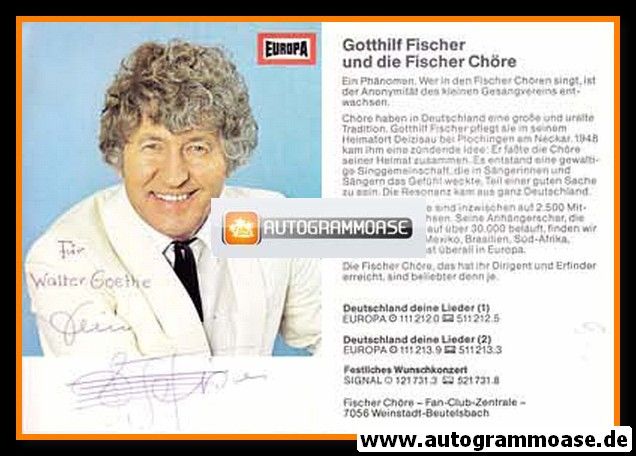 Autogramm Orchester | Gotthilf FISCHER | 1983 "Festliches Wunschkonzert" (Europa)