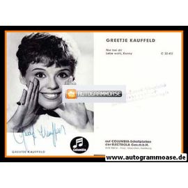 Autogramm Schlager | Greetje KAUFFELD | 1963 "Nur Bei Dir" (Columbia)