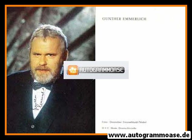 Autogramm Klassik | Gunther EMMERLICH | 1980er (Portrait Color Fernsehfunk)