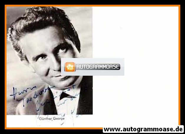 Autogramm Schauspieler | Günther GEORGE | 1960er (Portrait SW)