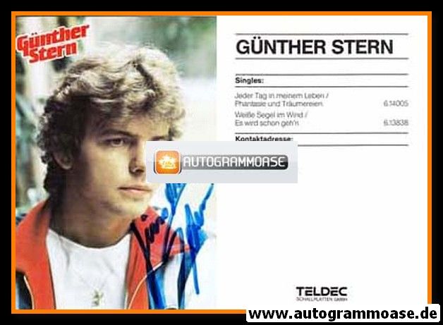 Autogramm Schlager | Günther STERN | 1983 "Jeder Tag In Meinem Leben"