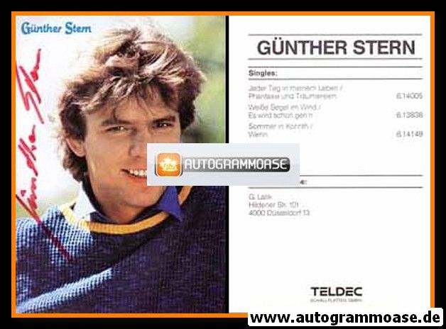 Autogramm Schlager | Günther STERN | 1984 "Sommer In Korinth"