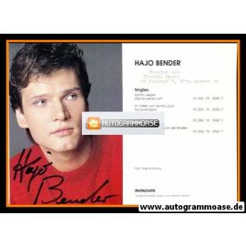 Autogramm Schlager | Hajo BENDER | 1985 "Komm Wieder"