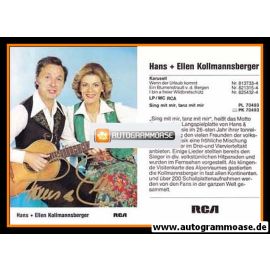 Autogramme Volksmusik | Hans + Ellen KOLLMANNSBERGER | 1984 "Sing Mit Mir Tanz Mit Mir"