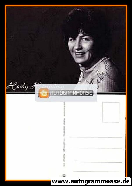 Autogramm Schlager | Hedy HENNING | 1980er (Portrait SW)