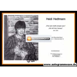 Autogramm Volksmusik | Heidi HEDTMANN | 1985 "Frei Sein Heisst Einsam Sein"