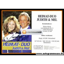 Autogramme Schlager | JUDITH & MEL | 1990 "Heimatland" (Portrait Color Koch)
