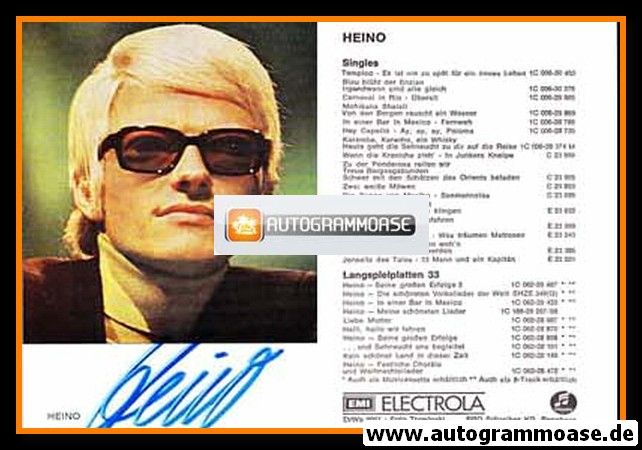 Autogramm Schlager | HEINO | 1973 "Tampico" (EMI)