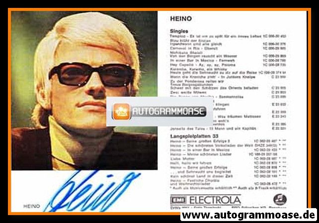 Autogramm Schlager | HEINO | 1973 "Tampico" (Portrait Color EMI)
