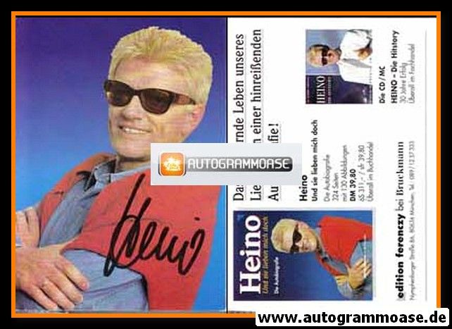 Autogramm Schlager | HEINO | 1995 (Portrait Color) Und Sie Lieben Mich Doch