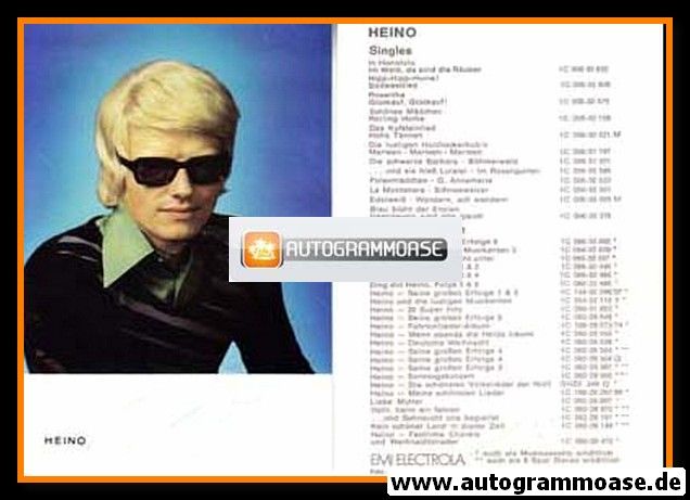 Autogramm Schlager | HEINO | 1978 "In Honolulu" (Portrait Color EMI)