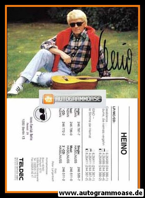 Autogramm Schlager | HEINO | 1986 "San Bernardino" (Teldec)