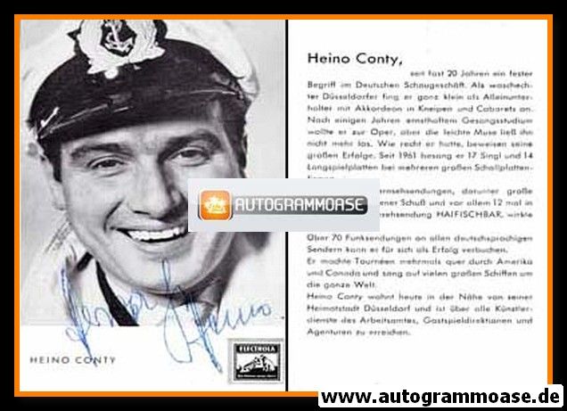 Autogramm Schlager | Heino CONTY | 1970er (Portrait SW Electrola) 2