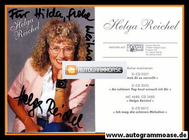 Autogramm Volksmusik | Helga REICHEL | 1995 "Ich Mag Die Schönen Melodien" (Bogner)