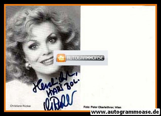 Autogramm Schauspieler | Christiane RÜCKER | 1980er (Portrait SW Oberleithner)