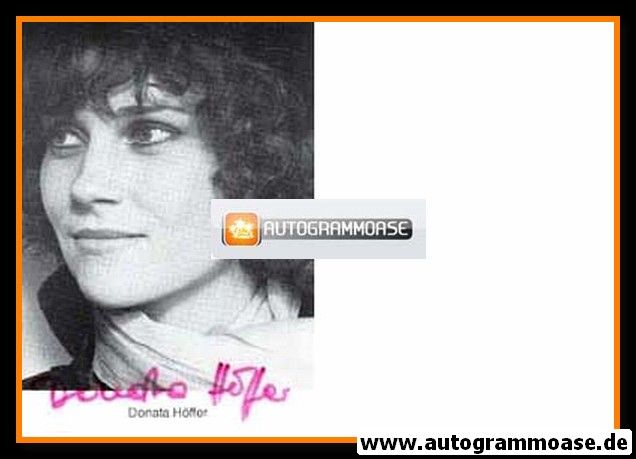 Autogramm Schauspieler | Donata HÖFFER | 1980er (Portrait SW)