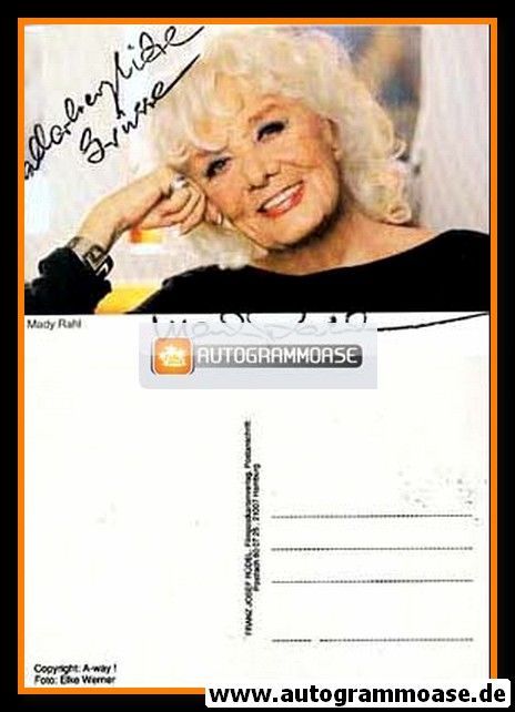 Autogramm Schauspieler | Mady RAHL | 1980er (Portrait Color Rüdel) 1