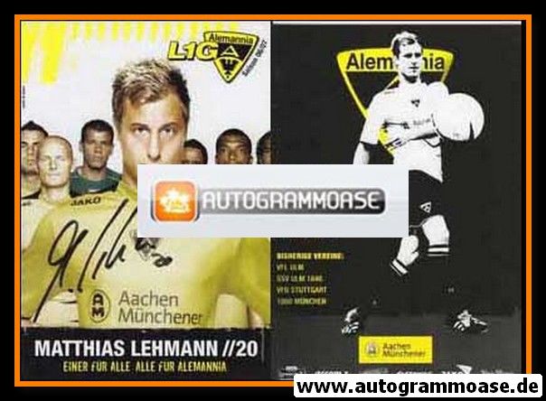 Autogramm Fussball | Alemannia Aachen | 2006 | Matthias LEHMANN
