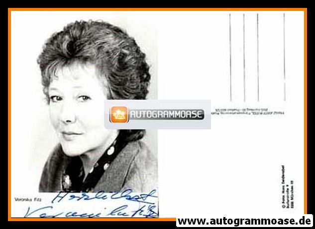 Autogramm Schauspieler | Veronika FITZ | 1980er (Portrait SW Rüdel) Seidenabel