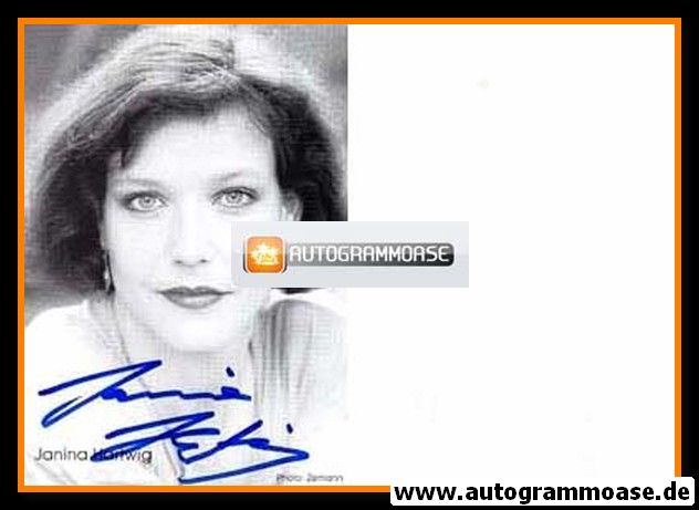 Autogramm Schauspieler | Janina HARTWIG | 1980er (Portrait SW Zemann)